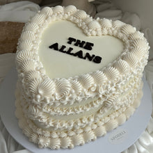 Load image into Gallery viewer, LUXE Pearl HEART Vintage Cakes (white on white)