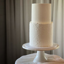 Load image into Gallery viewer, 2-Tier STUCCO & FLUTES CAKE (60 pax)
