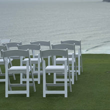 Load image into Gallery viewer, Americana White Folding Chair HIRE (max 40)