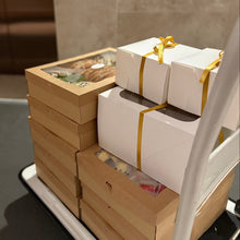 Load image into Gallery viewer, Spodeli boxes prepared for cake and catering delivery in Newcastle