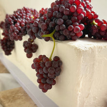 Load image into Gallery viewer, Long table cake styled with fresh grapes on a dessert table