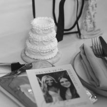 Load image into Gallery viewer, Close-up of Vintage Mini Cake from Spodeli Mini Series showing styled tablescape