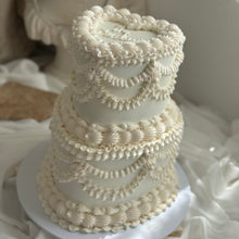 Load image into Gallery viewer, 2 Tier Vintage HEART Cake 6&quot; | 8&quot;
