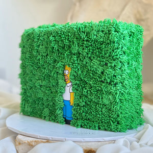Homer Simpson in the Hedges Meme/GIF Cake