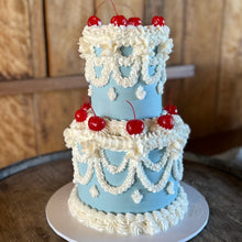 Load image into Gallery viewer, 'Something Blue" Vintage Cake
