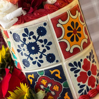 Mexican Talavera Tile Cake⎟Personalized Tile Art