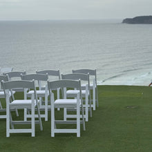 Load image into Gallery viewer, Americana White Folding Chair HIRE (max 40)
