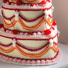 Load image into Gallery viewer, 3 Tier Vintage HEART Cake 6&quot; | 8&quot; | 10&quot;
