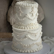 Load image into Gallery viewer, 2 Tier Round ORNATE Vintage Cake 5&quot; | 7&quot;
