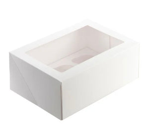 White Cupcake Box (holds 6)