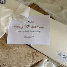 Load image into Gallery viewer, Spodeli gift box of homemade slices with personalised message card for same-day delivery in Newcastle
