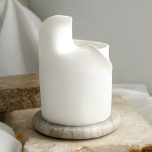 Load image into Gallery viewer, Overhead view of Flame Mini Cake from Spodeli Mini Series showing soft flowing form
