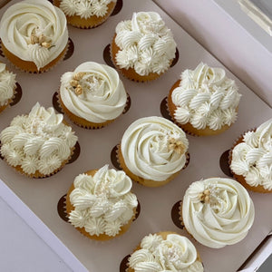 6 x Cupcakes | White on White | Available TODAY