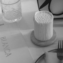 Load image into Gallery viewer, White mini pearl cake with textured surface on a tablescape from BLANCA

