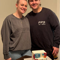 Housewarming celebration with a custom Mediterranean style house cake