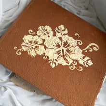 Load image into Gallery viewer, Rectangular tiramisu dusted with cocoa and finished with an elegant custom made floral stencil design on top
